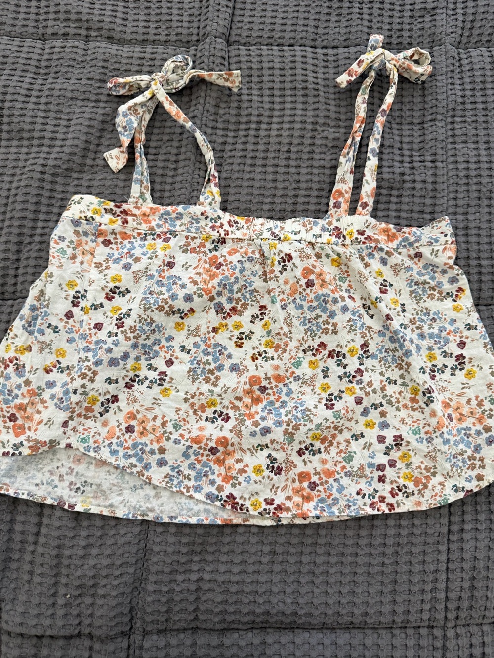 a.n.a White Floral Tie-Shoulder Cami Women’s Size XL